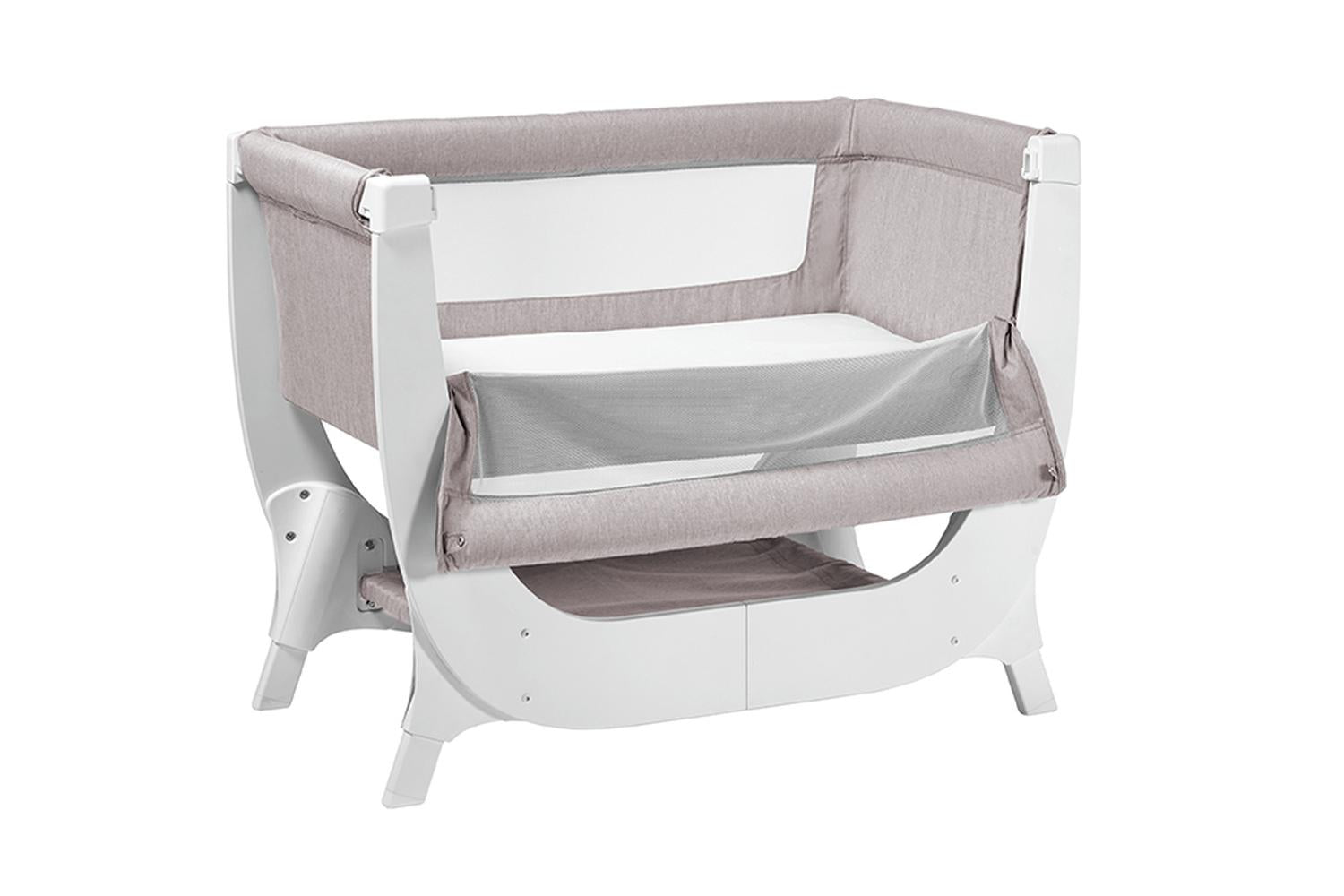 Shnuggle Air Bedside Crib | Stone Grey-5