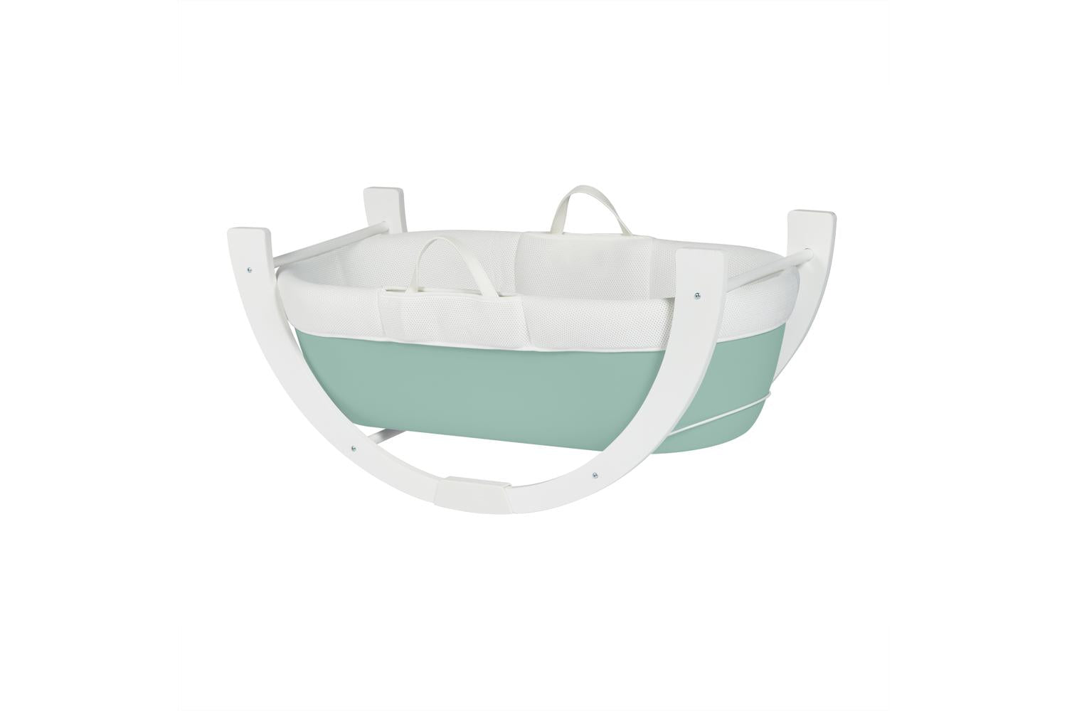 Shnuggle Dreami Moses Basket & Stand | Eucalyptus-2