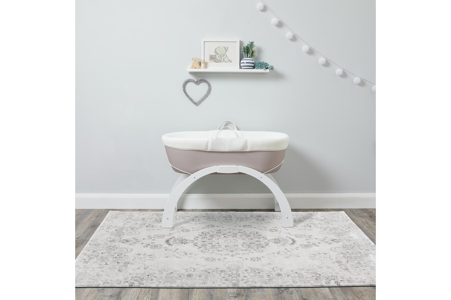 Shnuggle Dreami Moses Basket & Stand | Taupe-2