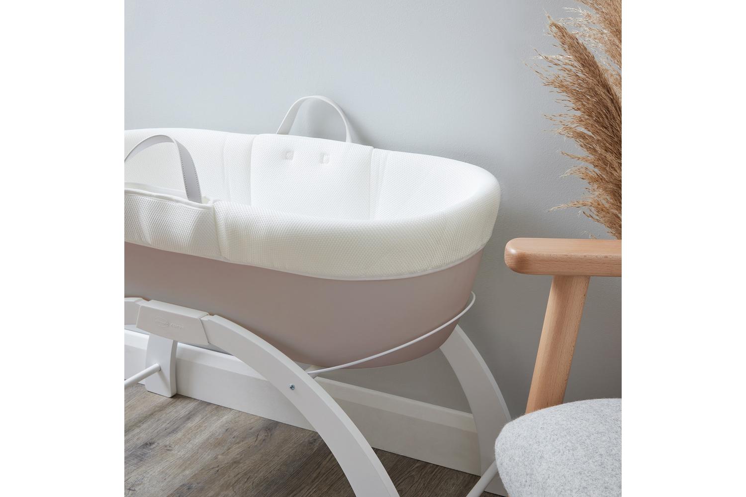 Shnuggle Dreami Moses Basket & Stand | Taupe-3