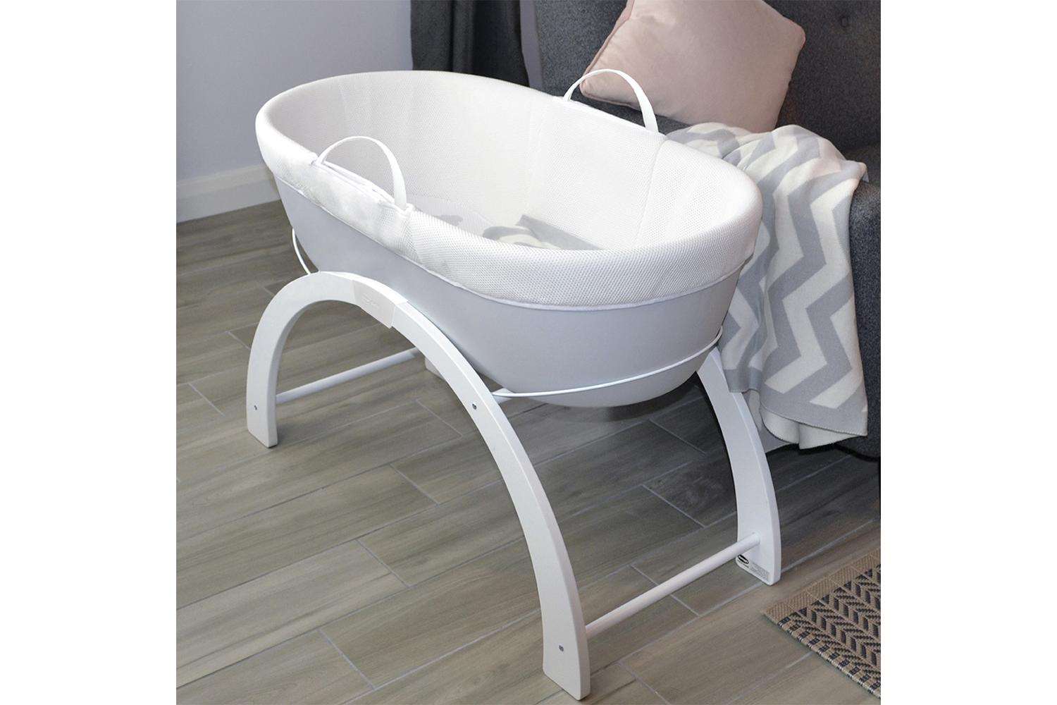 Shnuggle Dreami Moses Basket & Stand | Grey-4
