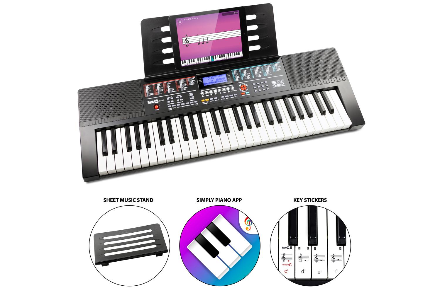 RockJam RJ541 54 Key Keyboard LCD Display-9