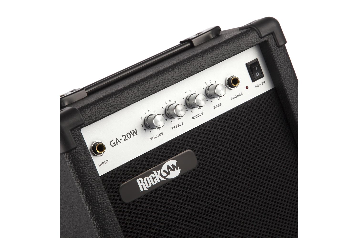 RockJam RJBG01-SK-BK Bass Guitar Super Kit | Black-5