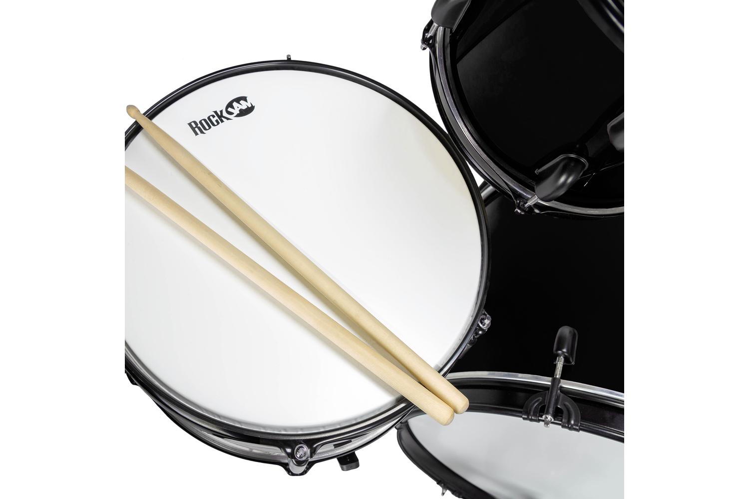 Rockjam RJFSDK01-BK Full Size Drum Kit | Black-6