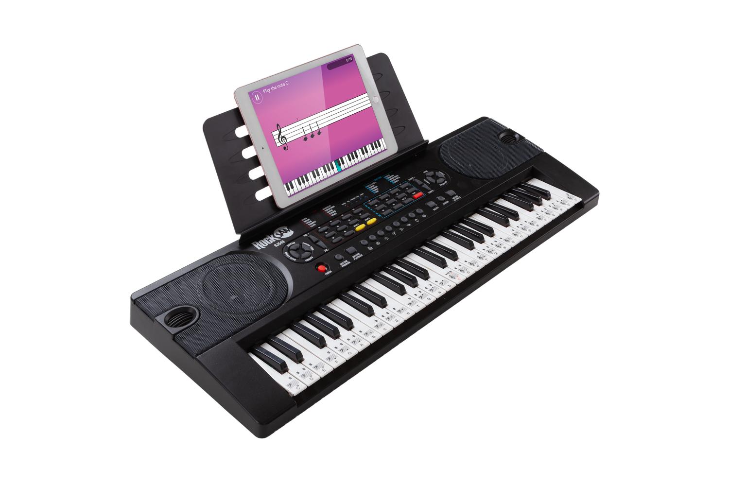 Rockjam 49-key Keyboard Piano With Sheet Music Stand, Piano Note Stickers & Lessons-2