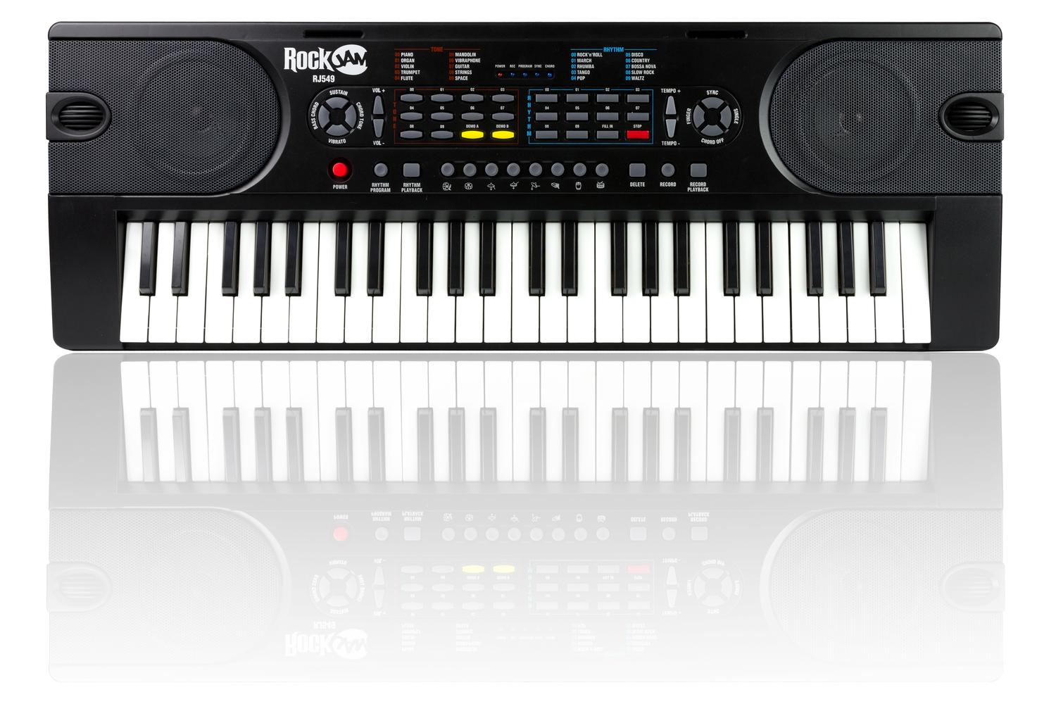Rockjam 49-key Keyboard Piano With Sheet Music Stand, Piano Note Stickers & Lessons-3