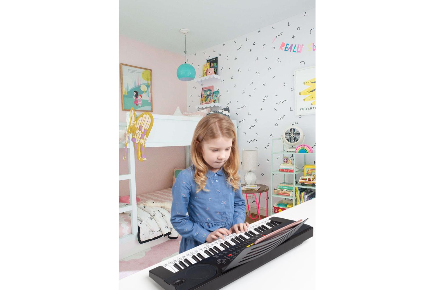 Rockjam 49-key Keyboard Piano With Sheet Music Stand, Piano Note Stickers & Lessons-8