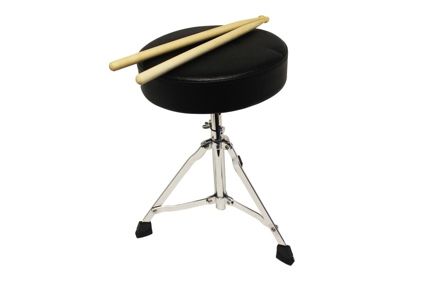 Music Alley 3-piece Junior Drum Set With Drum Throne & Drumsticks - Blue-6
