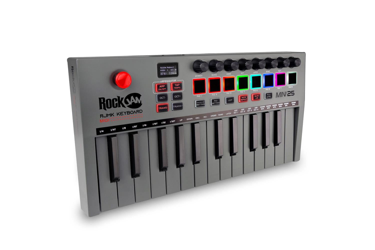 Rockjam 25 Key Bluetooth Midi Keyboard Piano With Touchpads