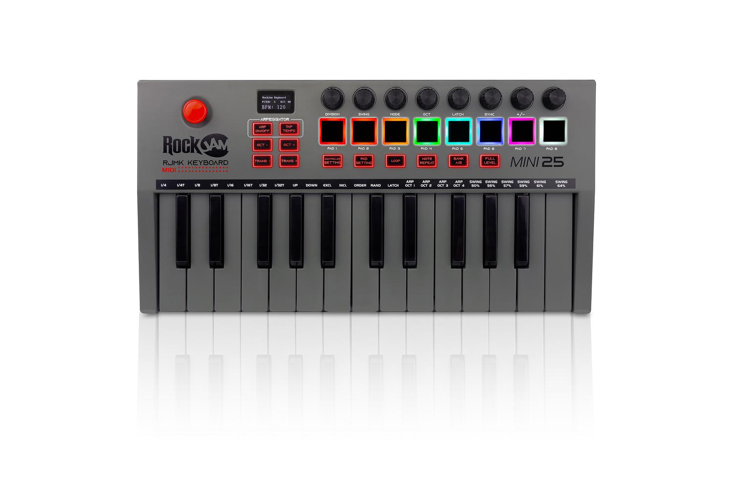Rockjam 25 Key Bluetooth Midi Keyboard Piano With Touchpads-2