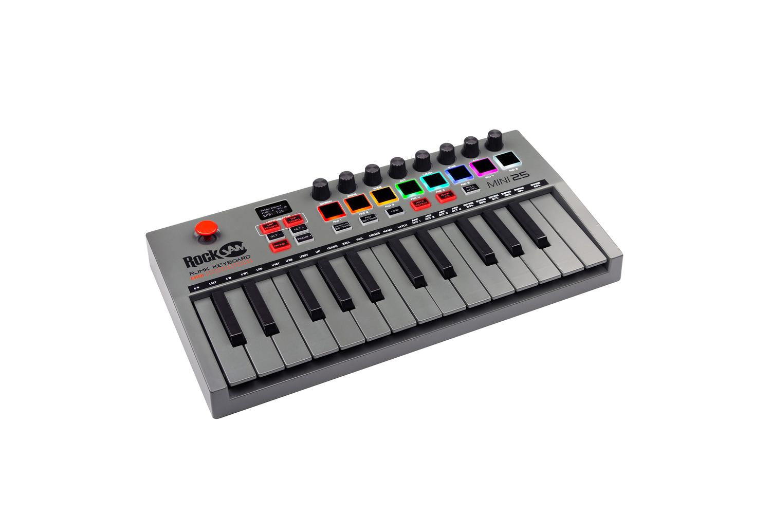 Rockjam 25 Key Bluetooth Midi Keyboard Piano With Touchpads-3