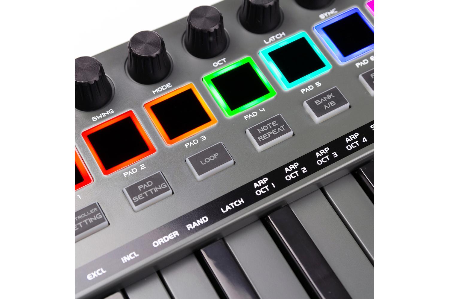 Rockjam 25 Key Bluetooth Midi Keyboard Piano With Touchpads-9