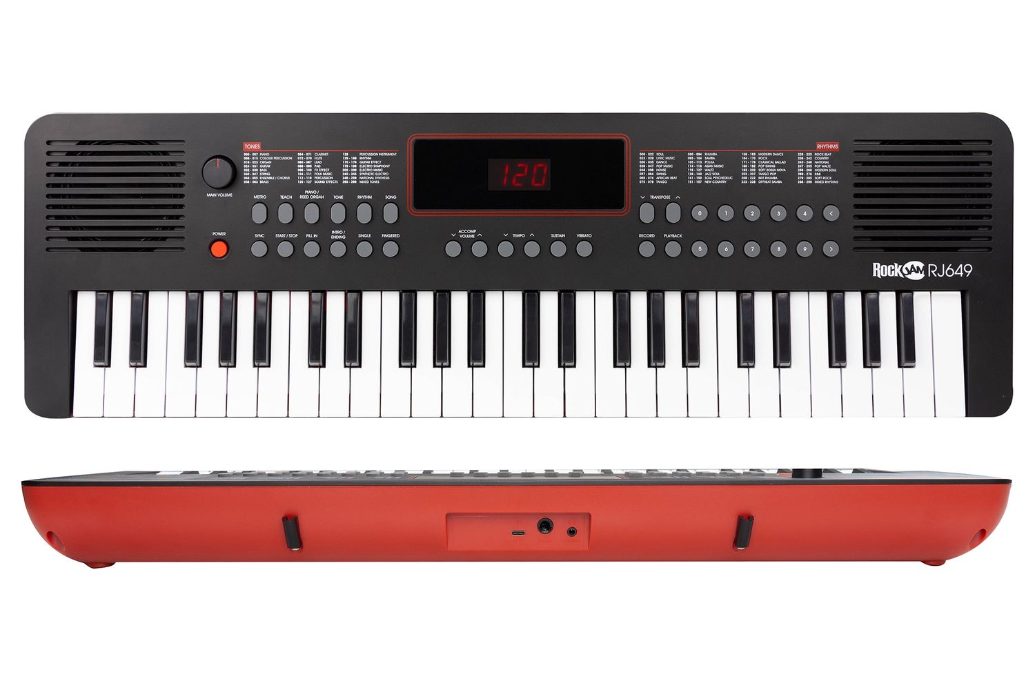 Rockjam 350195 - 49 Key Keyboard With Wired Midi-6