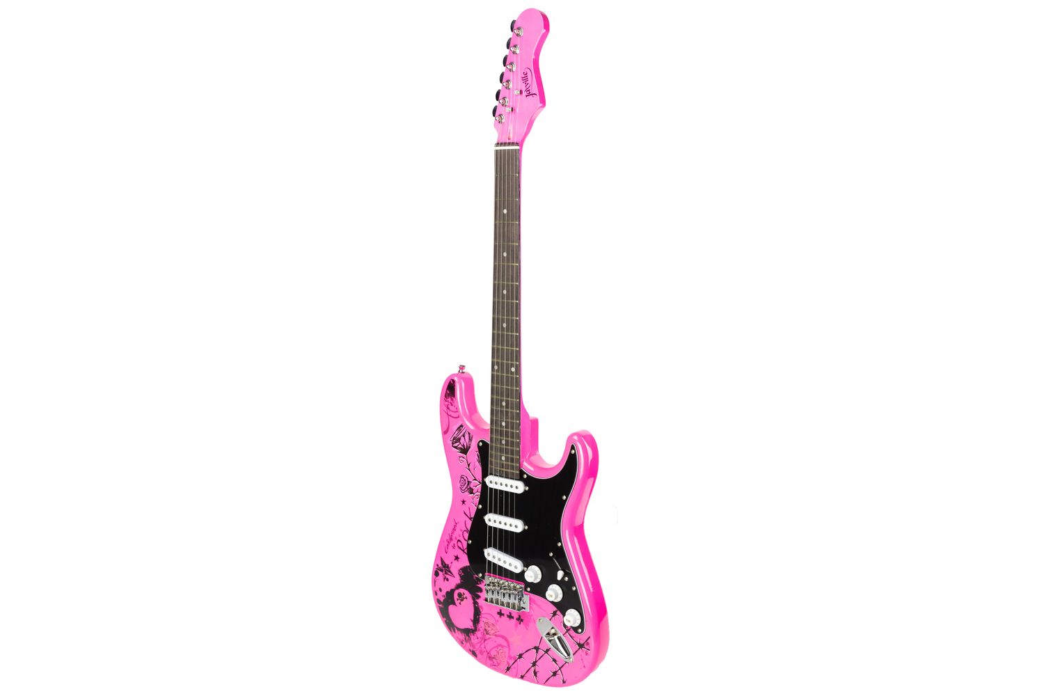 Rockjam 259304 - Jaxville Pink Punk Guitar Package-3