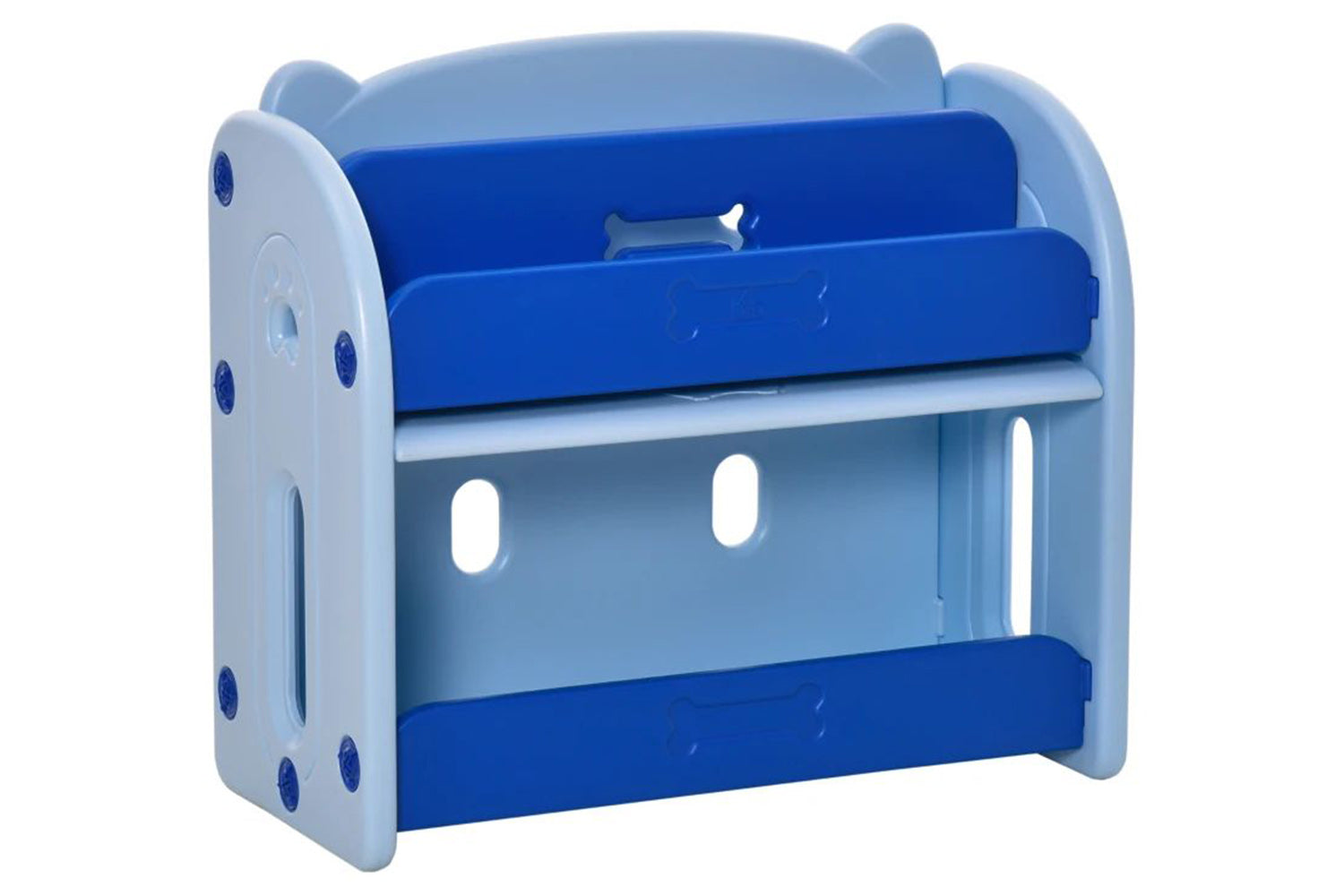 Homcom 311-035BU Toy Storage Organizer Bookshelf Unit | Blue