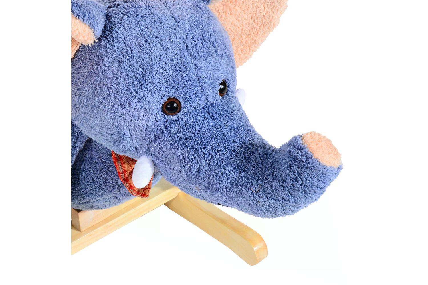 Homcom 330-007 Elephant Rocking with Sound | Blue/Beige-7