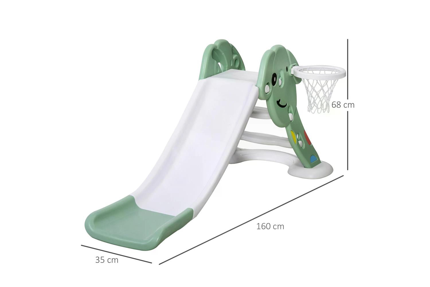 Homcom 331-004GN Freestanding Slider Playset-2
