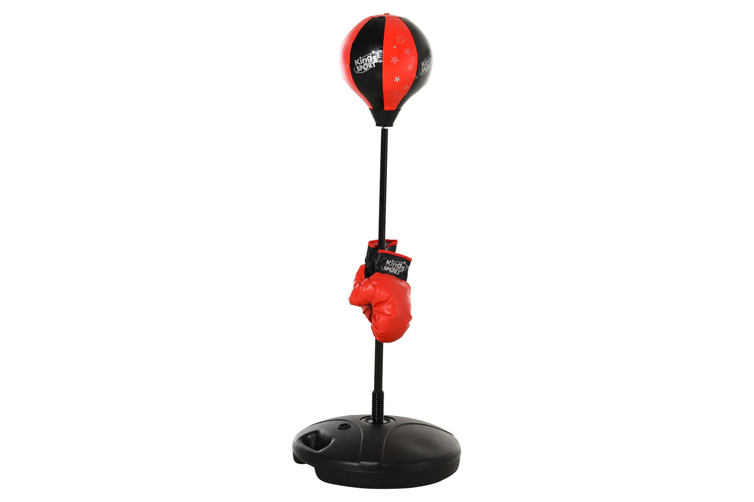 Homcom 340-002 Teens PVC Freestanding Rebound Spring Punch Bag | Black/Red-4