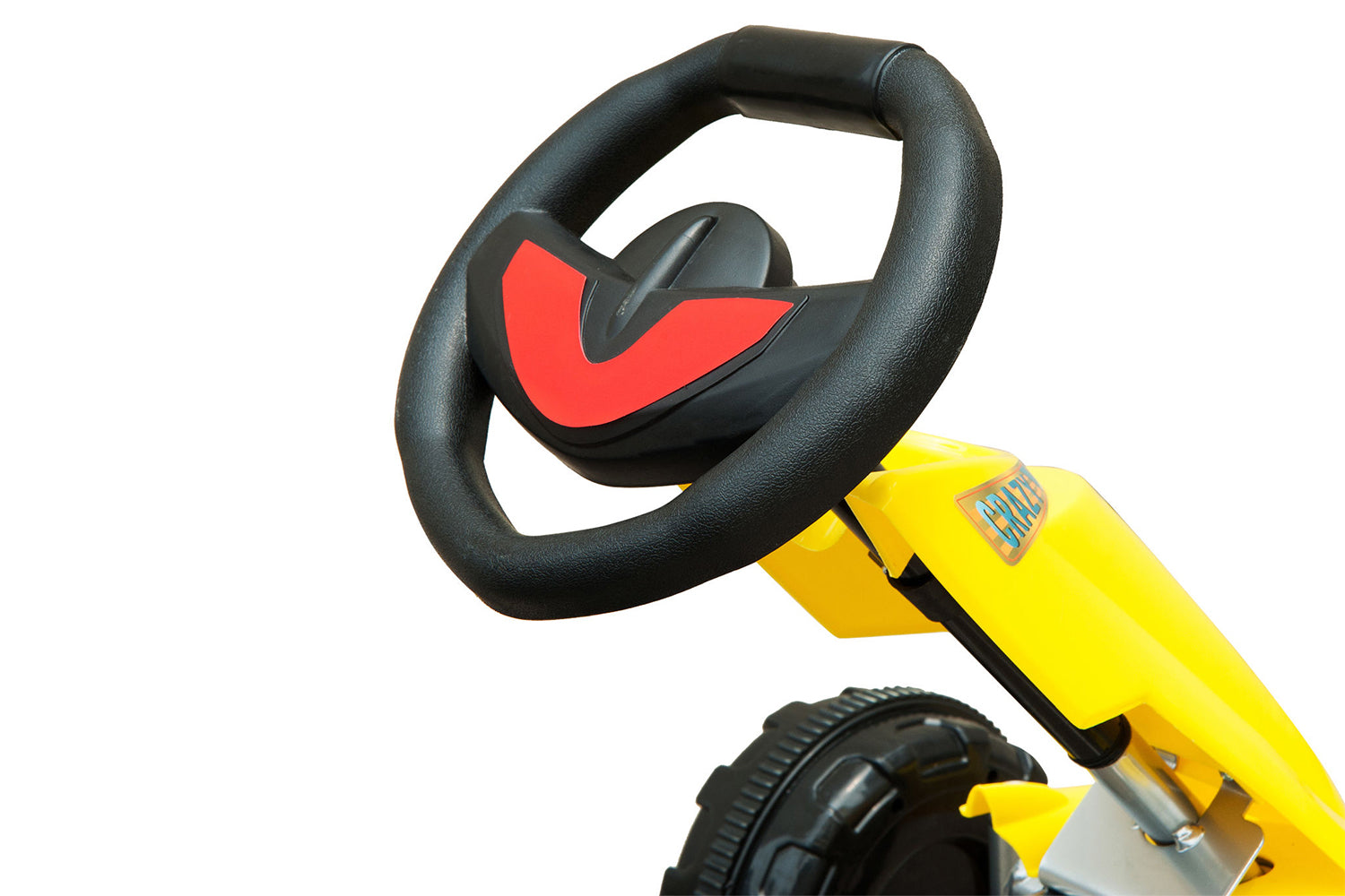 Homcom 341-005 Kids Pedal Cart Kettler Go Kart | Yellow/Black-4