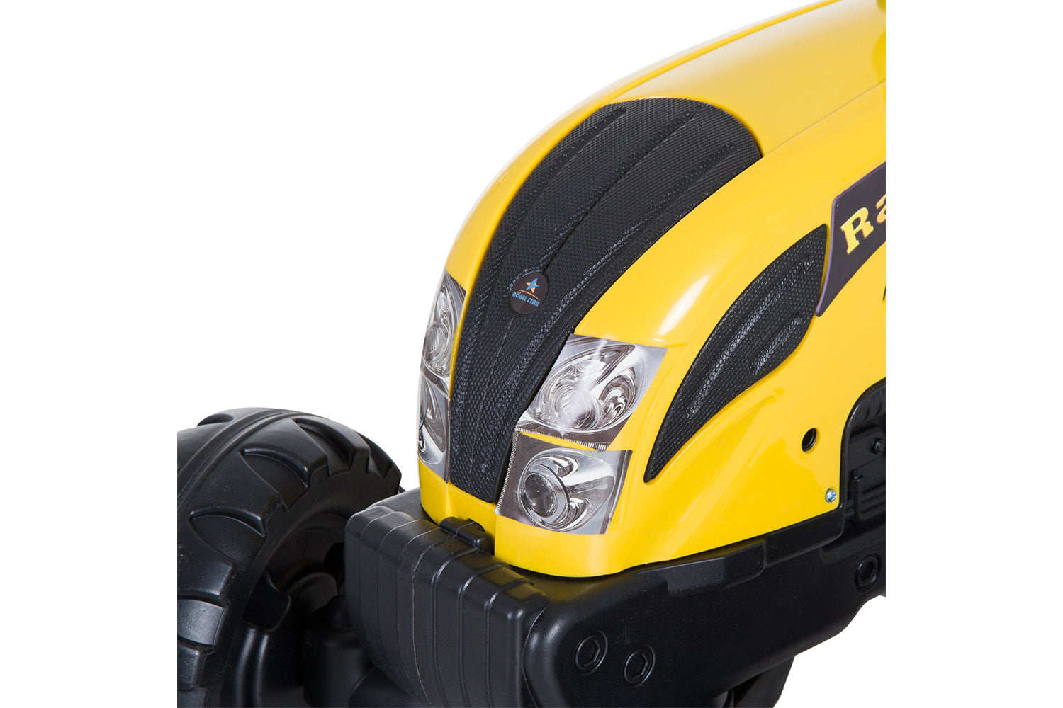 Homcom 341-017 Kids Pedal Tractor with Trailer Excavator | Yellow/Black-3