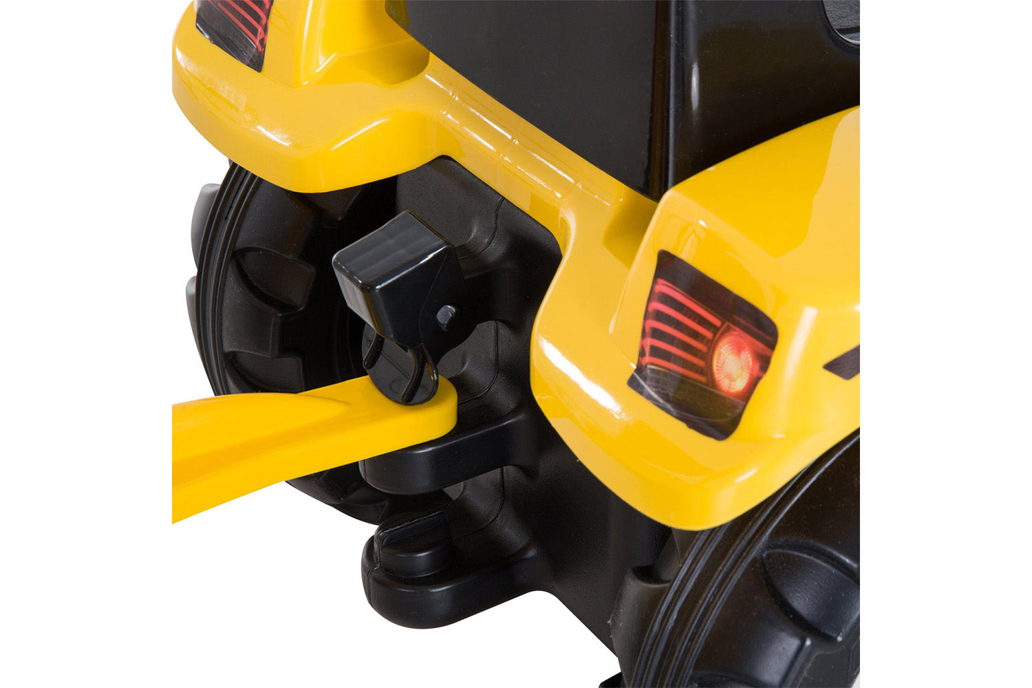Homcom 341-017 Kids Pedal Tractor with Trailer Excavator | Yellow/Black-4