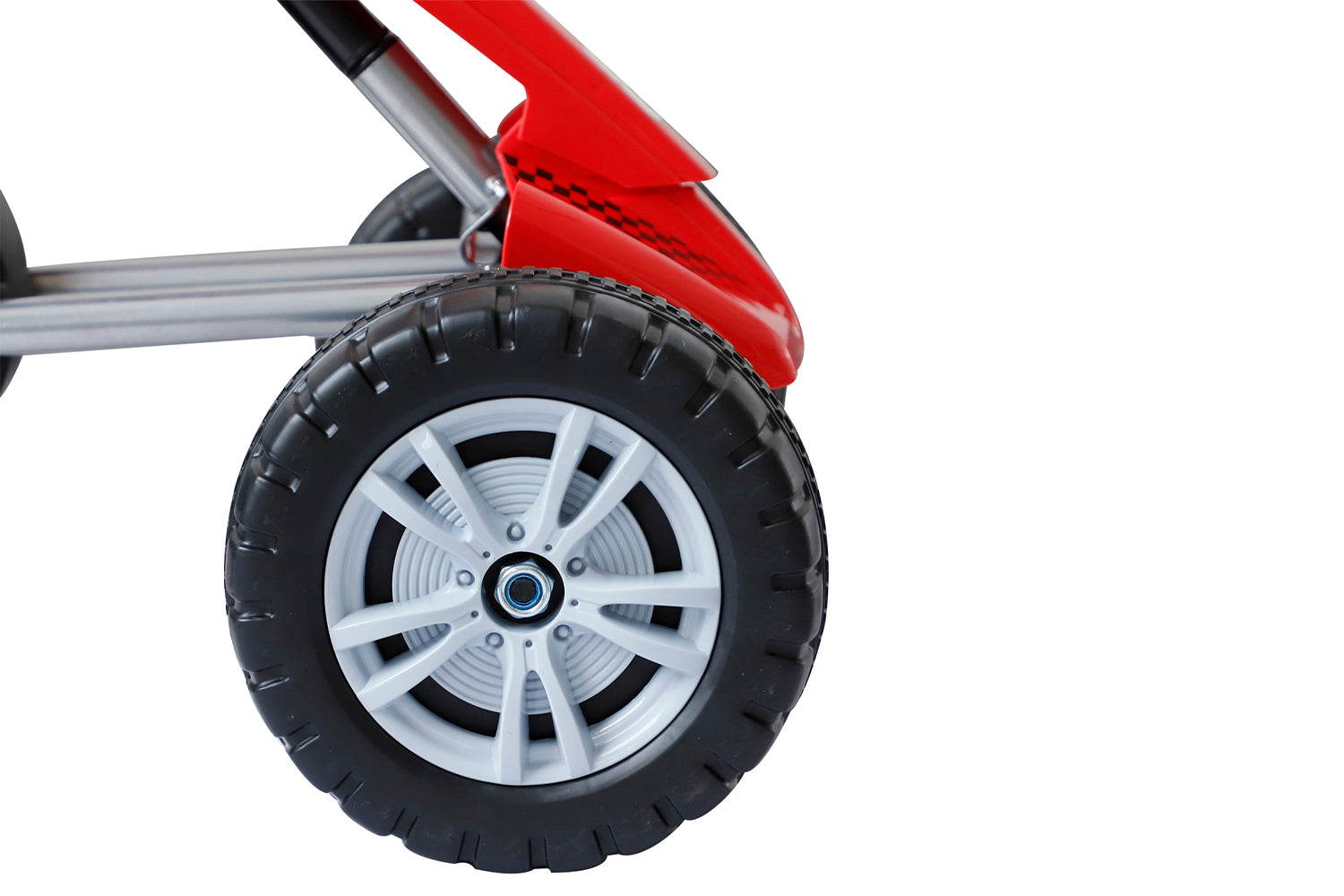 Homcom 341-027 Pedal Go Kart Children Manual Racing Wheel Rider | Red/Black-2