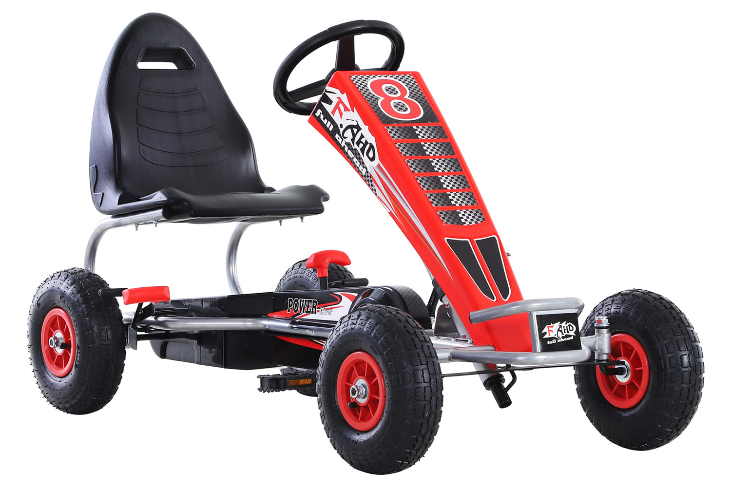 Homcom 341-032 Pedal Go Kart Children Car Racing Style with Adjustable Seat | Red