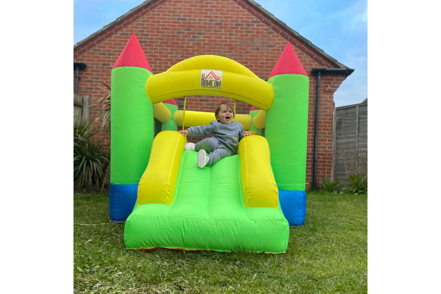 Homcom 342-003 Nylon Inflatable Bouncy Castle | Multi-Colour