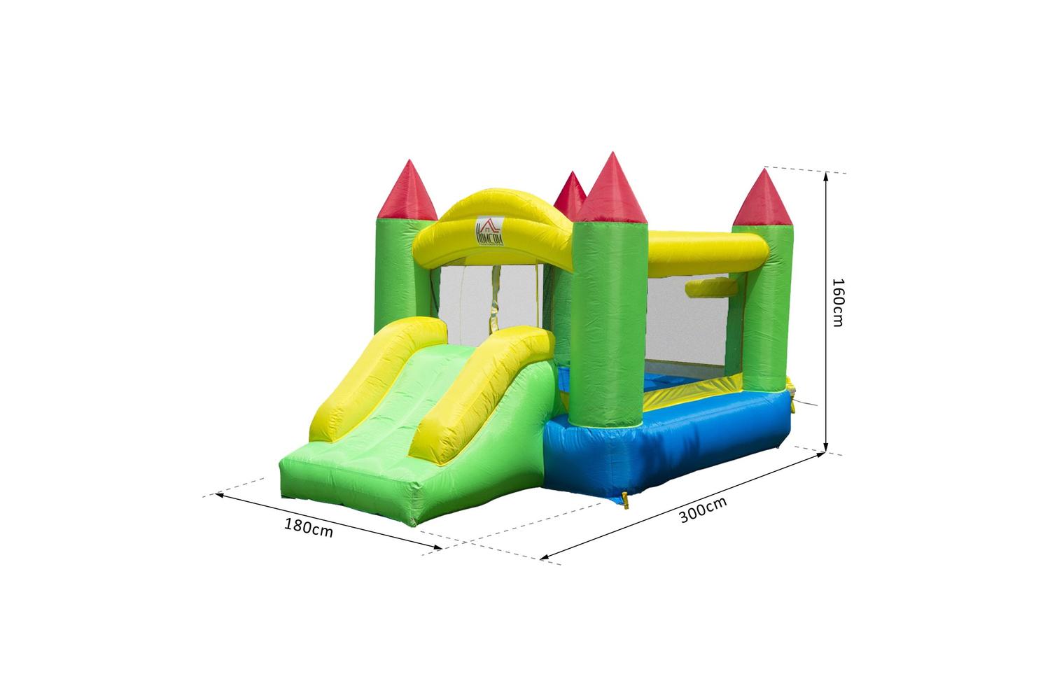 Homcom 342-003 Nylon Inflatable Bouncy Castle | Multi-Colour-2