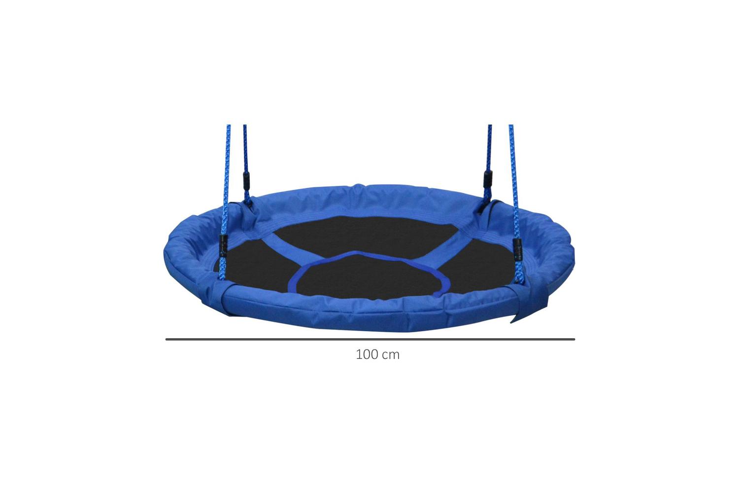 Homcom 344-005 Kids Round Tree Swing | Blue-2