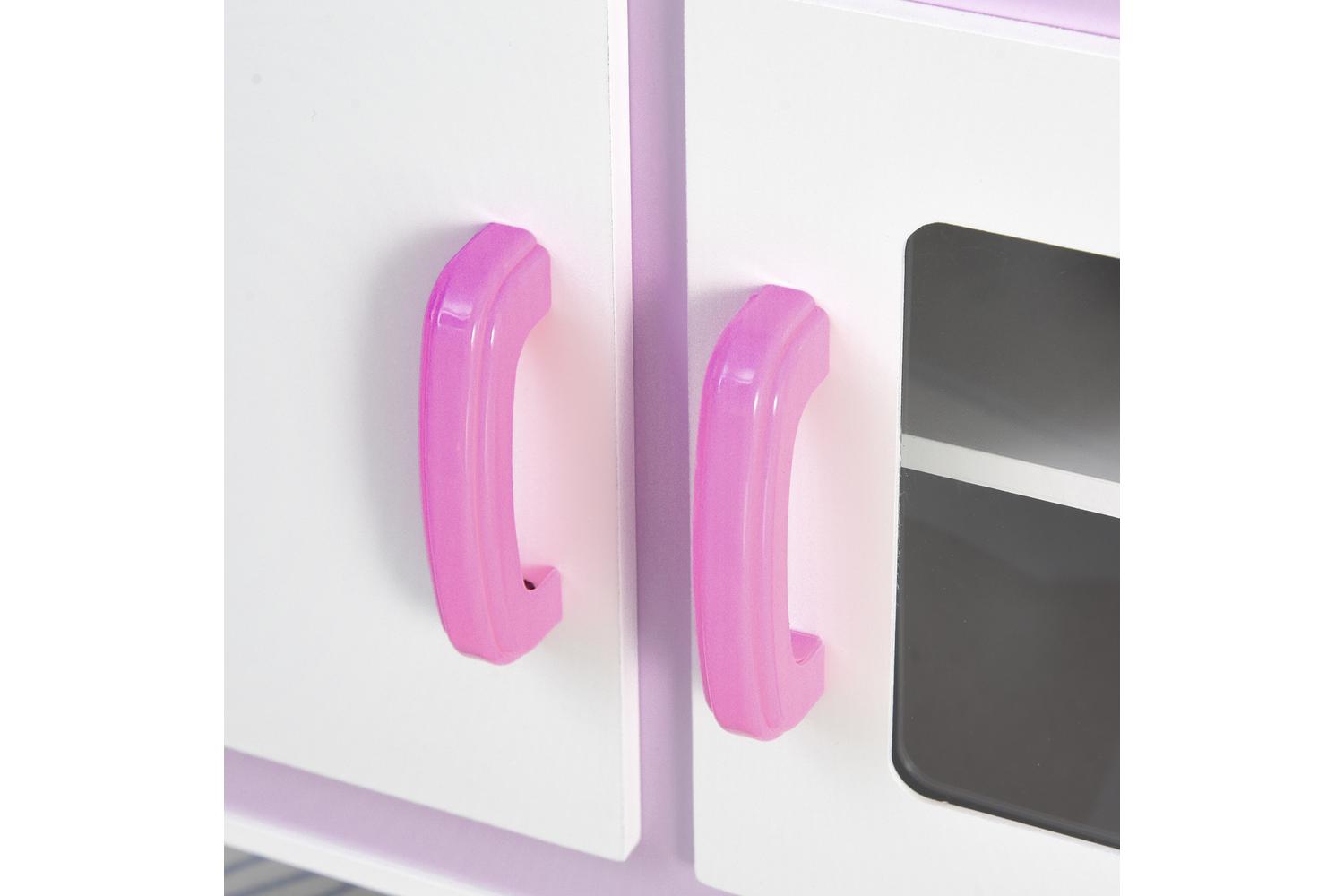 Homcom 350-081 Kids Pretend Kitchen Playset | Pink-7