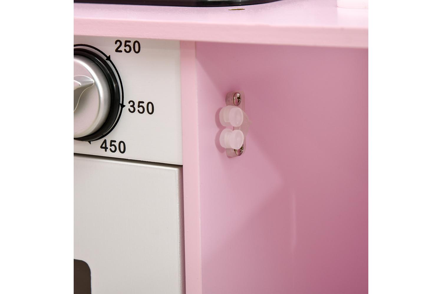 Homcom 350-135V00PK Kids Kitchen Playset | Pink-7