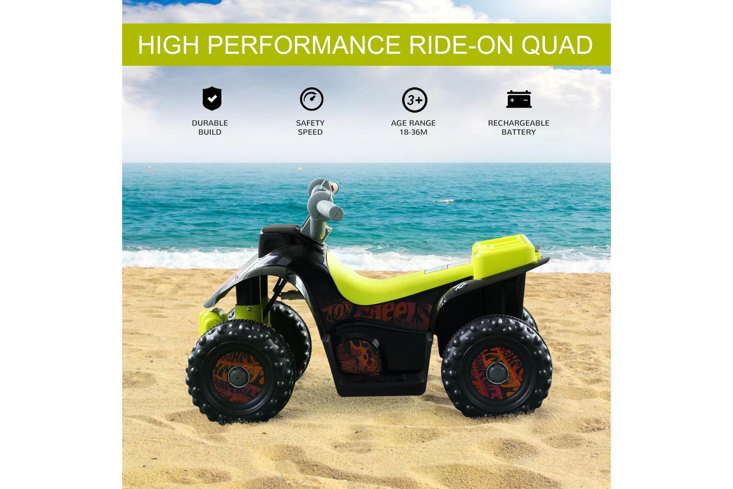 Homcom 370-051BK Electric Ride-on Car | Black/Yellow-3