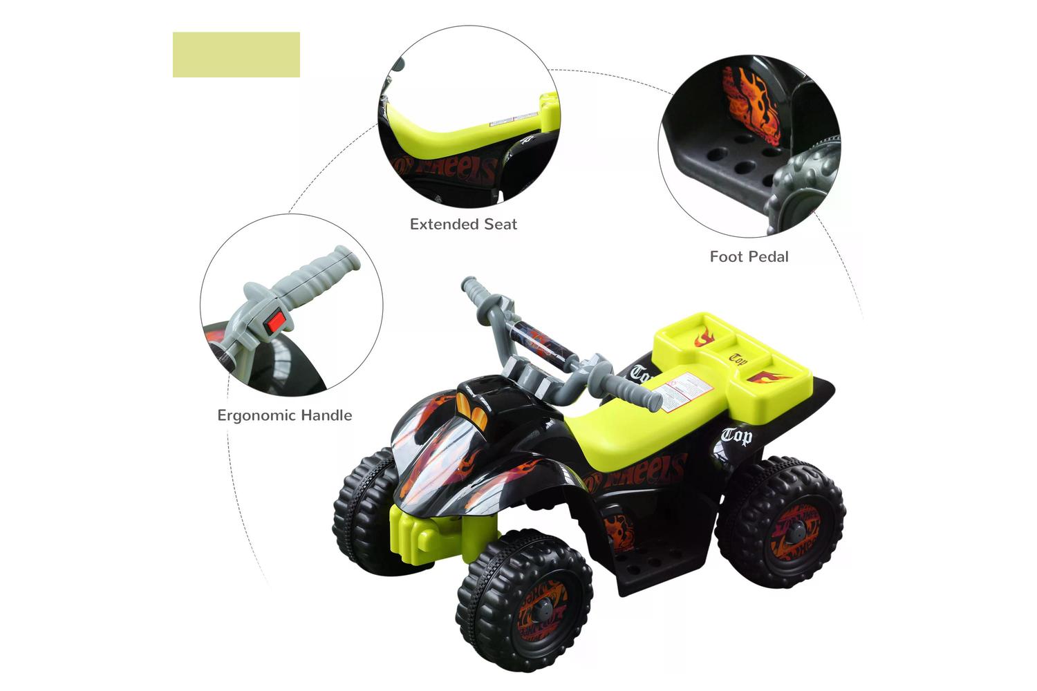 Homcom 370-051BK Electric Ride-on Car | Black/Yellow-4
