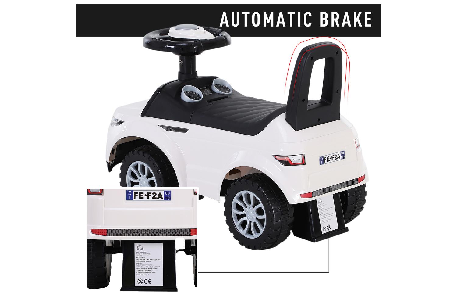 Homcom 370-083WT Kids Sliding Car | White-5