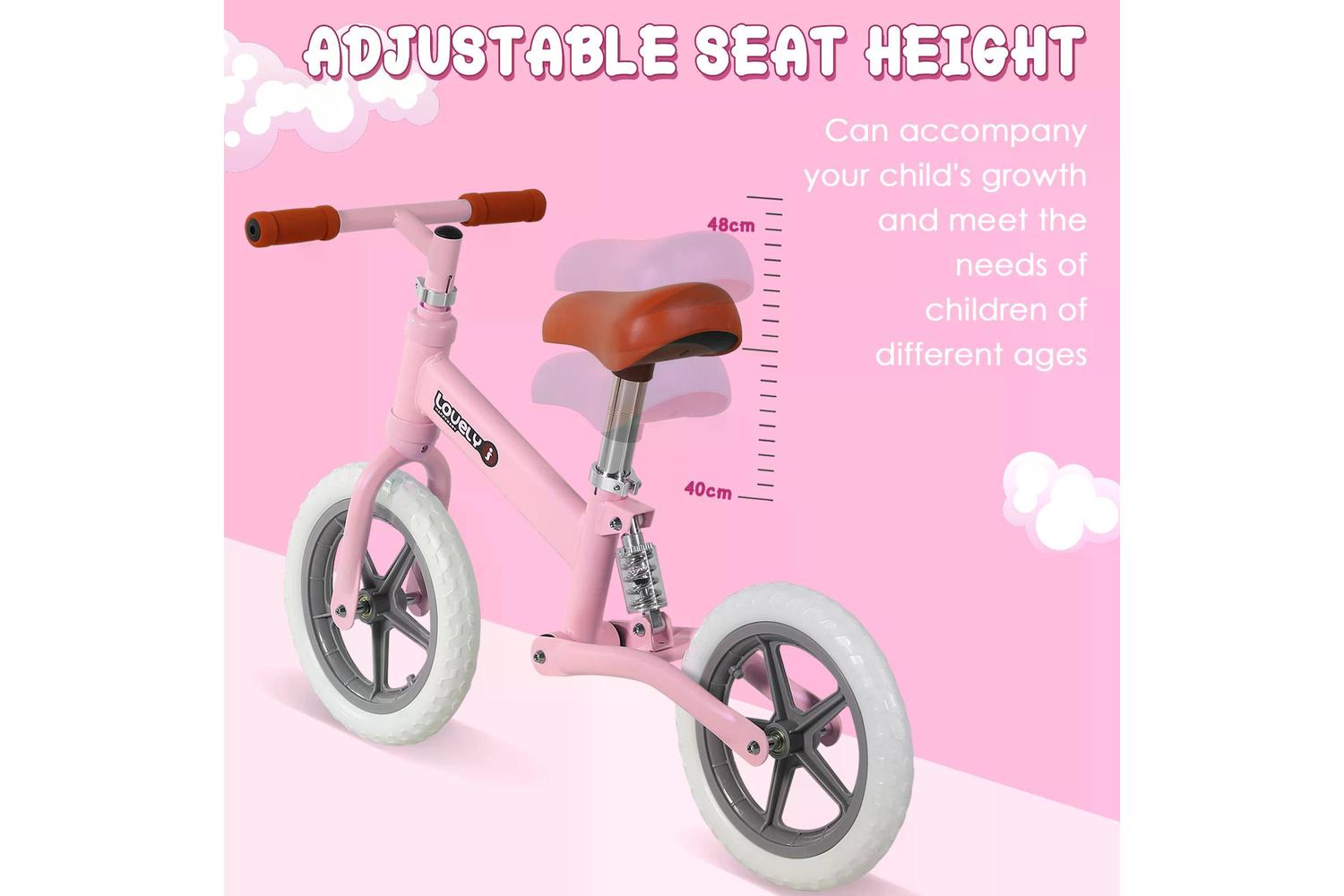 Homcom 370-090PK Kids Balance Bike | Pink-5