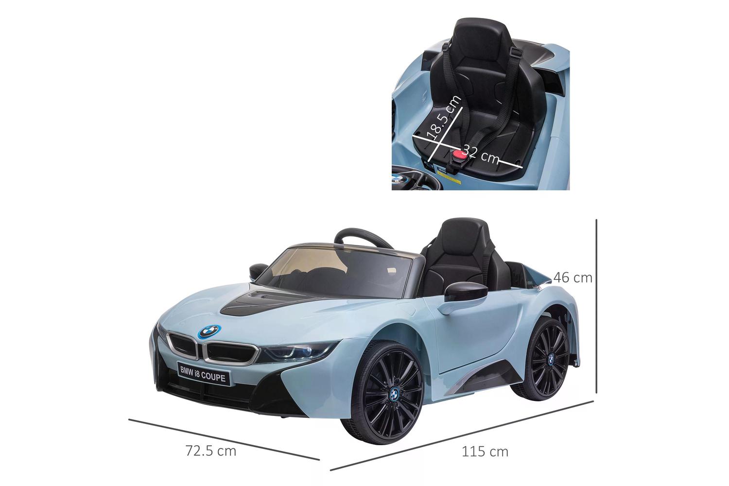 Homcom 370-118V70 Electric Ride-on Car | Blue-2