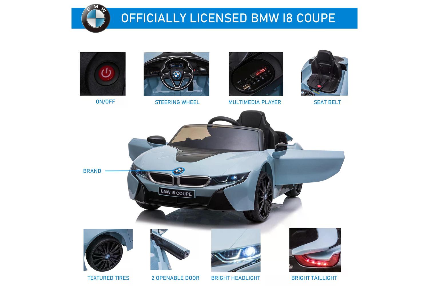 Homcom 370-118V70 Electric Ride-on Car | Blue-3