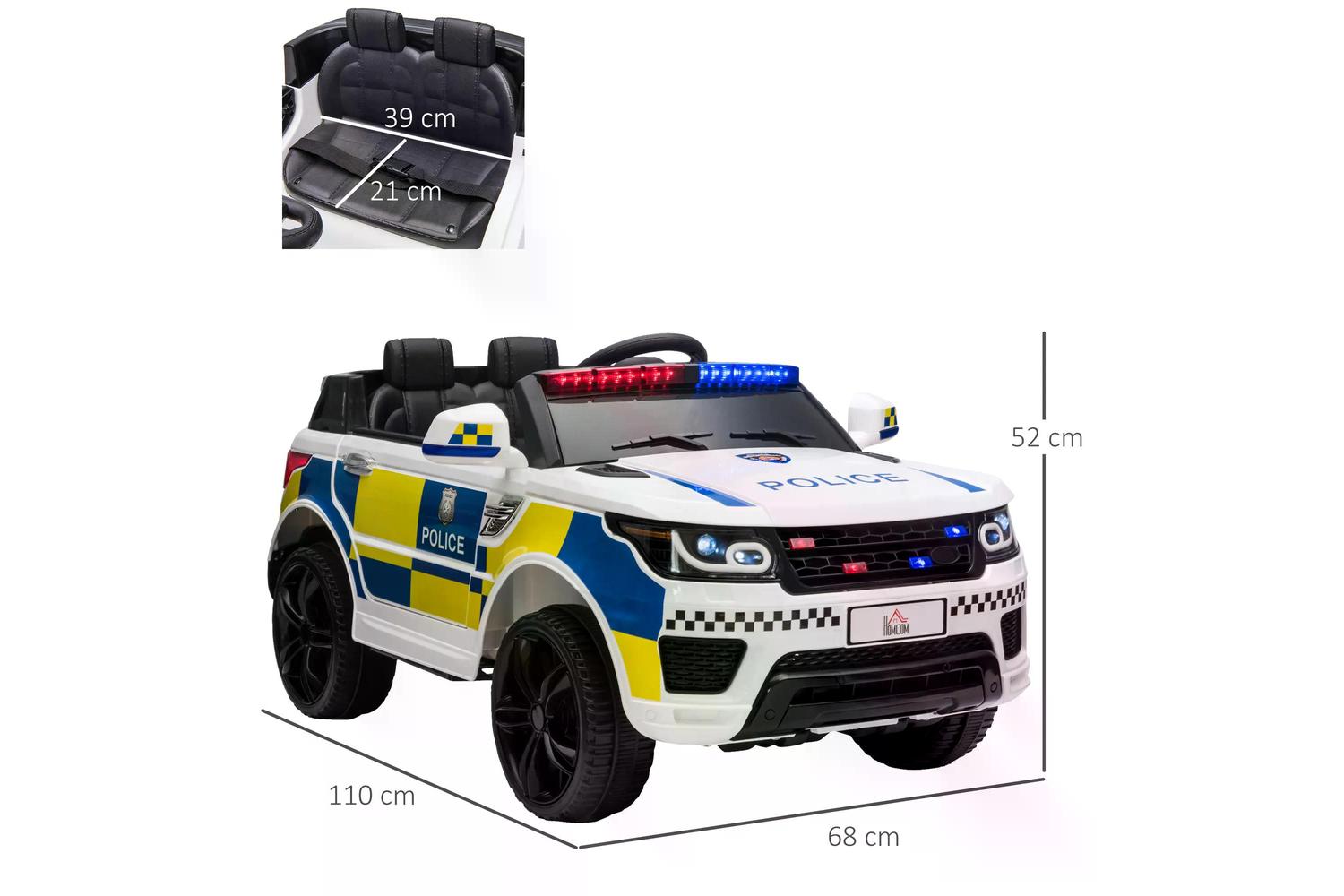 Homcom 370-187V70 Electric Ride-on Car | White-2