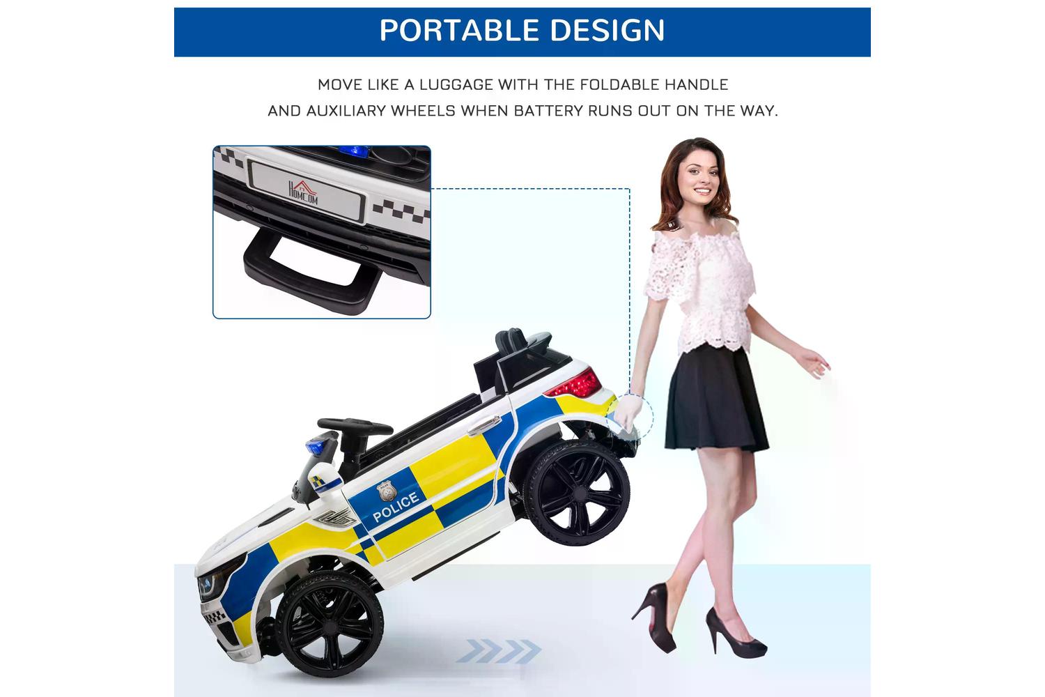 Homcom 370-187V70 Electric Ride-on Car | White-4
