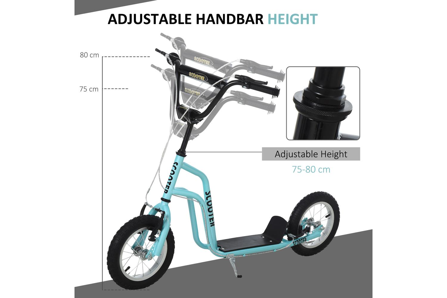 Homcom 371-015BU Kids Kick Scooter | Blue/Black-4