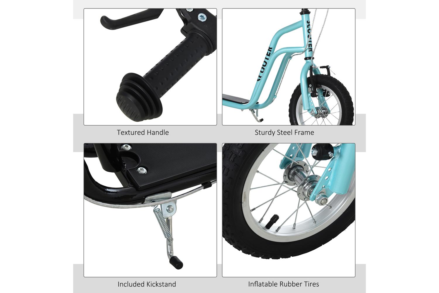 Homcom 371-015BU Kids Kick Scooter | Blue/Black-5