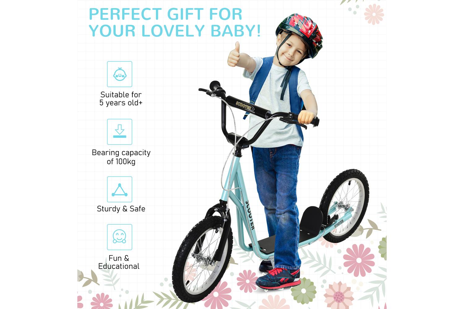 Homcom 371-021BU Kids Kick Scooter | 371-021BU-4