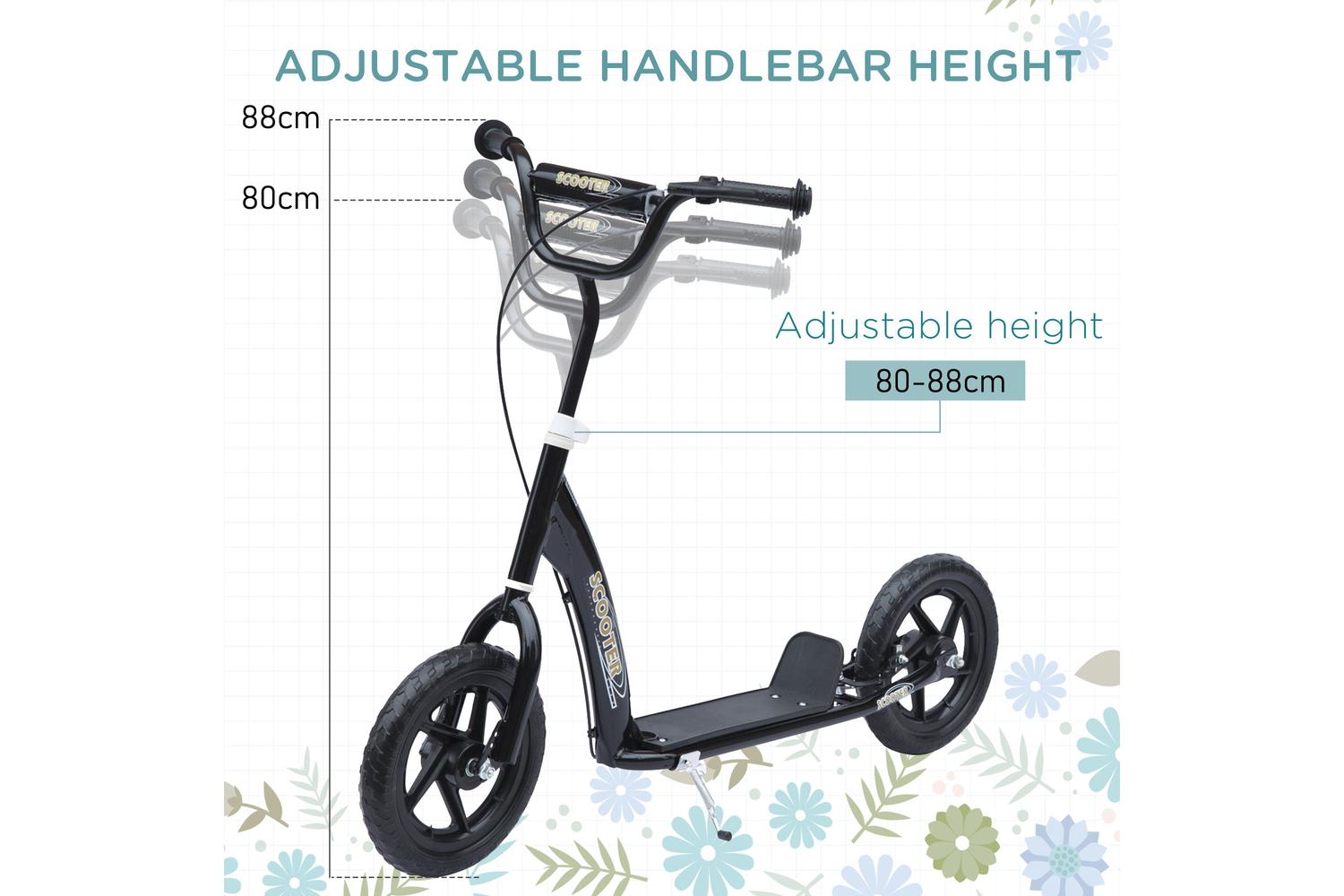 Homcom 371-027BK Kids Kick Scooter | Black-5