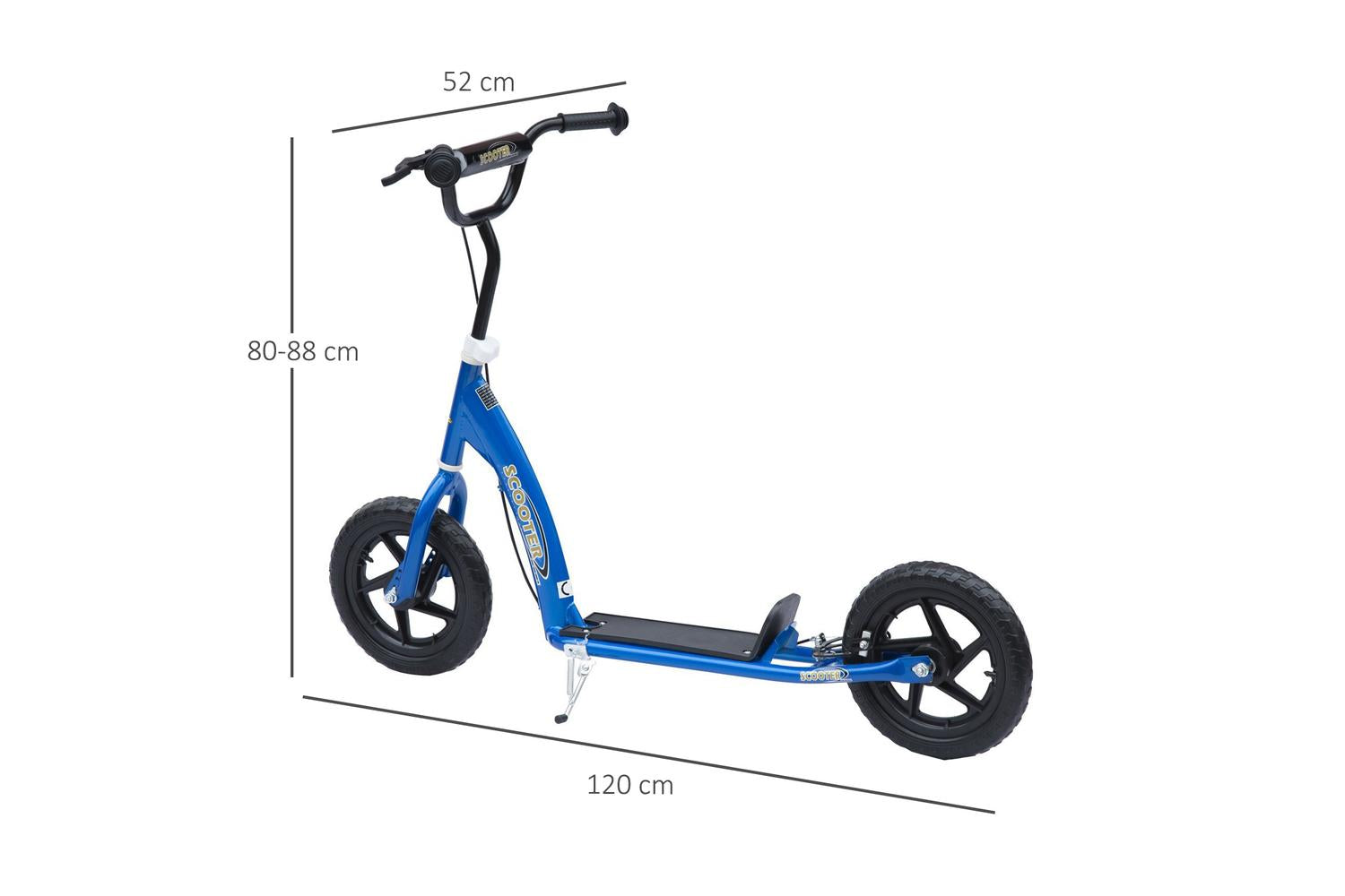 Homcom 371-027BU Kids Kick Scooter | Blue-2