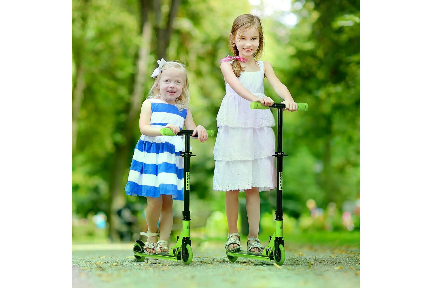 Homcom 371-036GN Childrens Foldable Kick Scooter | Green-2