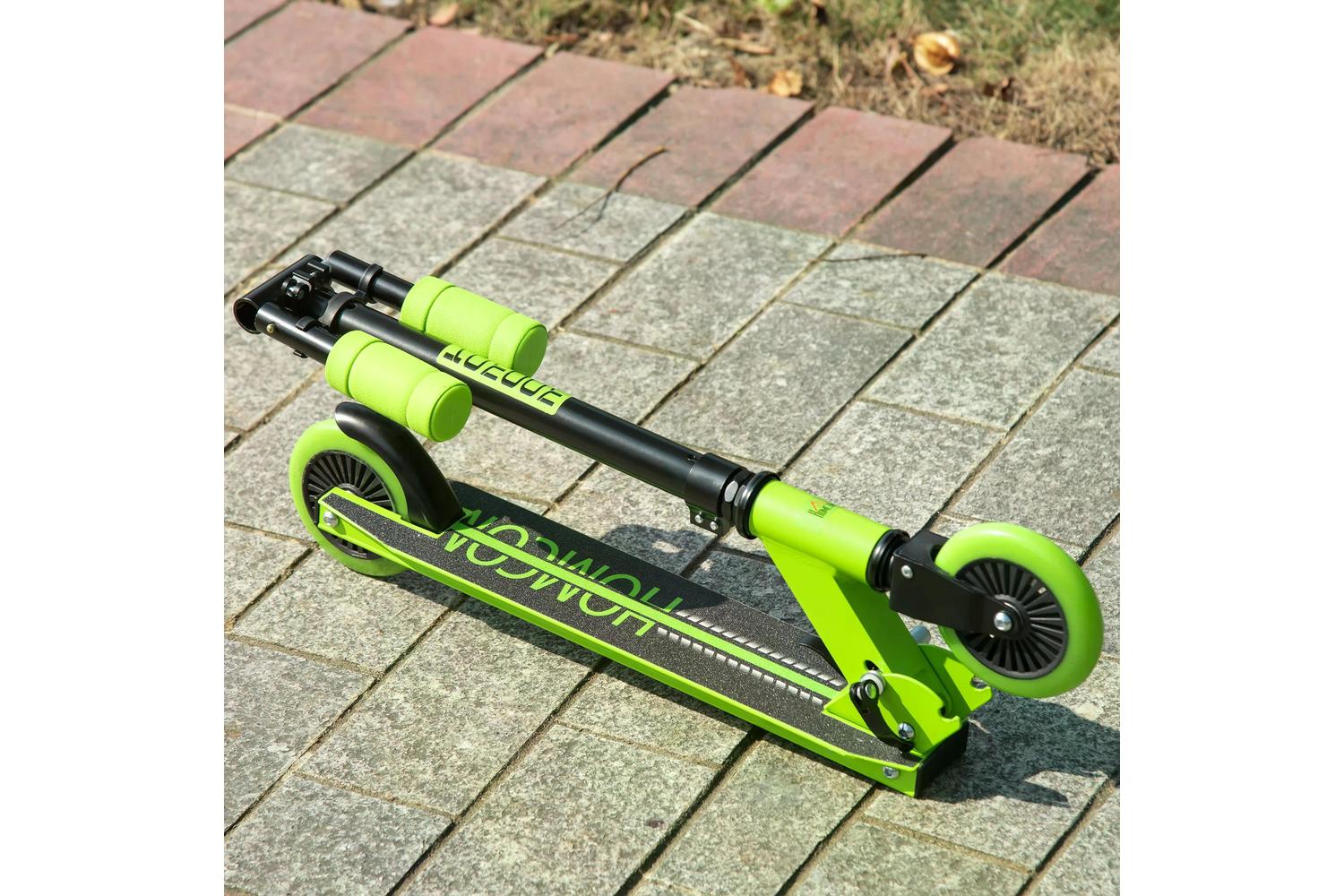 Homcom 371-036GN Childrens Foldable Kick Scooter | Green-7