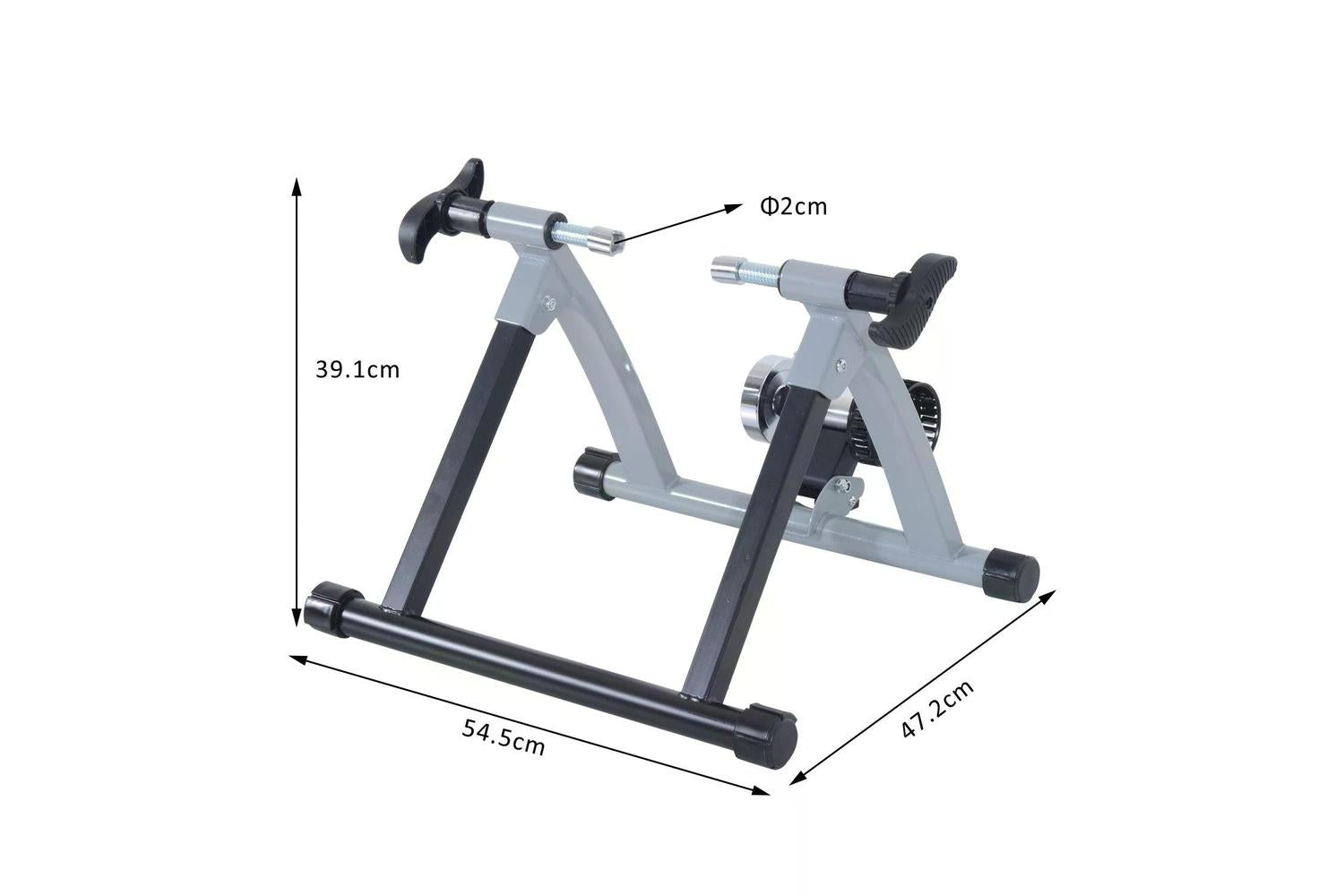 Homcom 5661-0020SL Indoor Bicycle Turbo Trainer, Cyclone System | Silver-2