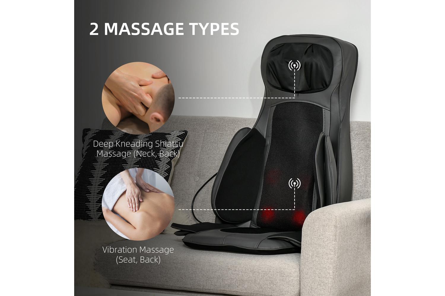 Homcom 700-162V70BK Homedics Chair Massager | Black-3