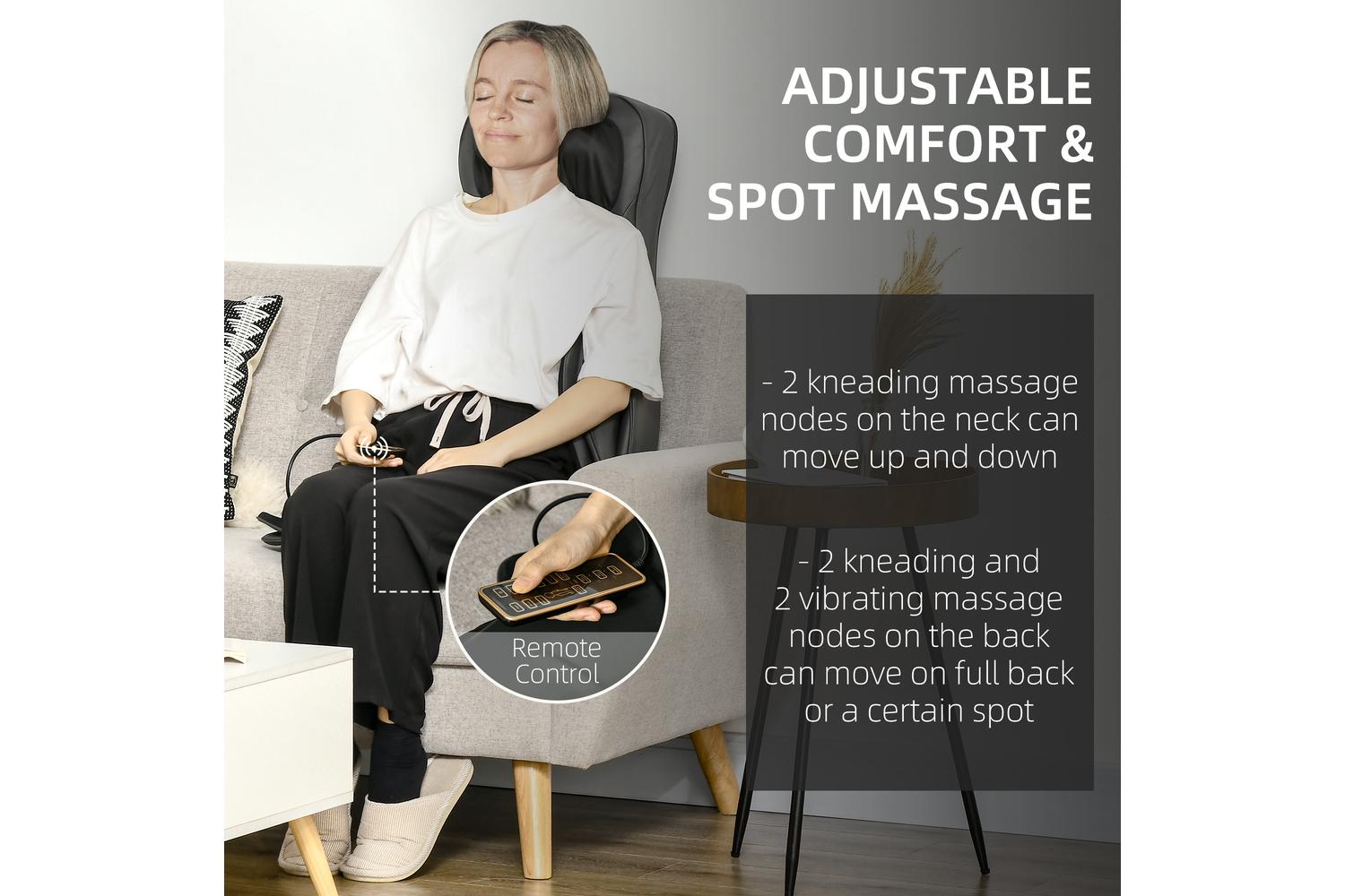 Homcom 700-162V70BK Homedics Chair Massager | Black-4